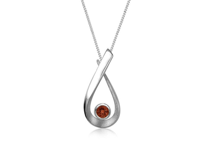 Aqua Garnet Pear Shaped Necklace - Pamela Lauz Jewellery