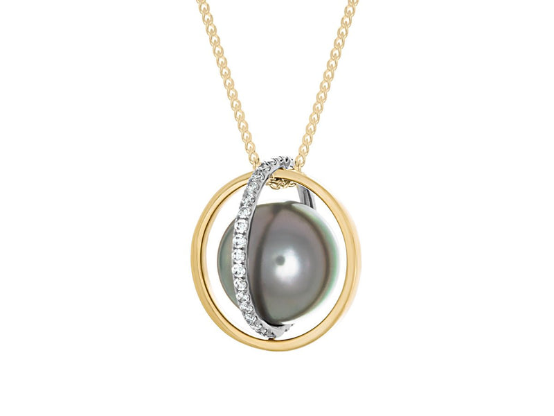 Atlas Tahitian Pearl Diamond Necklace - Pamela Lauz Jewellery