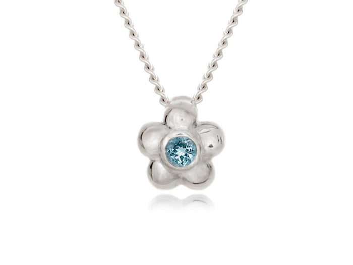 Blossom Dainty Aquamarine Necklace - Pamela Lauz Jewellery