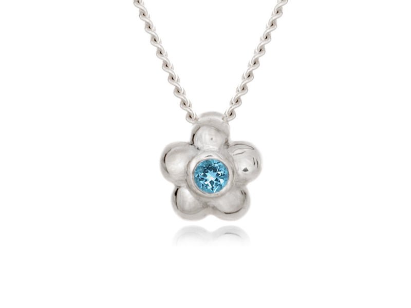 Blossom Dainty Blue Topaz Necklace - Pamela Lauz Jewellery
