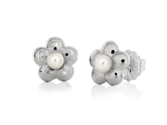 Blossom Dainty Pearl Stud Earrings - Pamela Lauz Jewellery