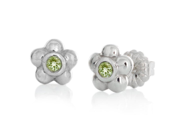 Blossom Dainty Peridot Stud Earrings - Pamela Lauz Jewellery
