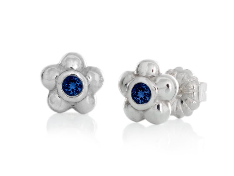 Blossom Dainty Sapphire Stud Earrings - Pamela Lauz Jewellery