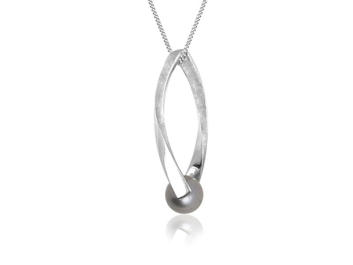 Candela Gray Pearl Silver Necklace - Pamela Lauz Jewellery