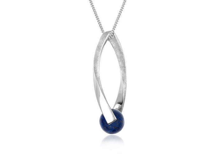 Candela Lapis Lazuli Silver Necklace - Pamela Lauz Jewellery
