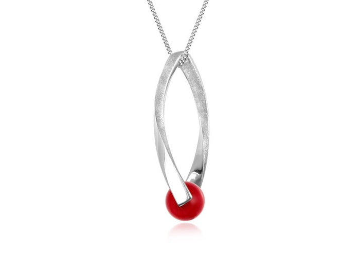 Candela Red Sea Bamboo Silver Necklace - Pamela Lauz Jewellery