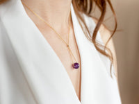 Chandelier Amethyst Dainty Necklace - Pamela Lauz Jewellery