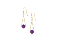 Chandelier Amethyst Short Dangle Earrings - Pamela Lauz Jewellery