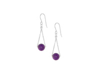 Chandelier Amethyst Short Dangle Earrings - Pamela Lauz Jewellery