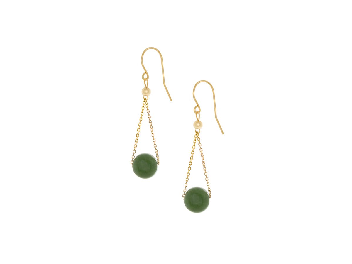 Chandelier BC Jade Short Dangle Earrings - Pamela Lauz Jewellery
