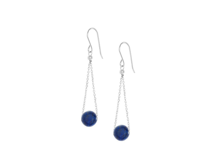 Chandelier Lapis Lazuli Long Dangle Earrings - Pamela Lauz Jewellery