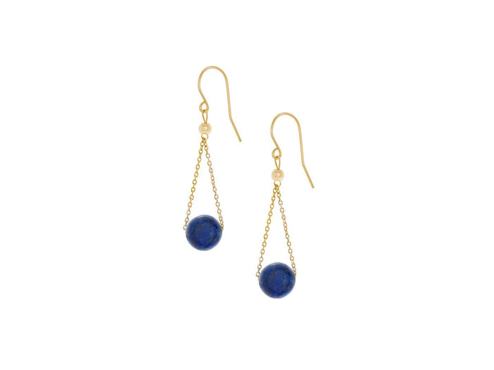 Chandelier Lapis Lazuli Short Dangle Earrings - Pamela Lauz Jewellery