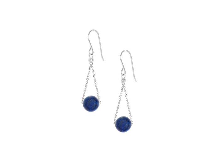 Chandelier Lapis Lazuli Short Dangle Earrings - Pamela Lauz Jewellery