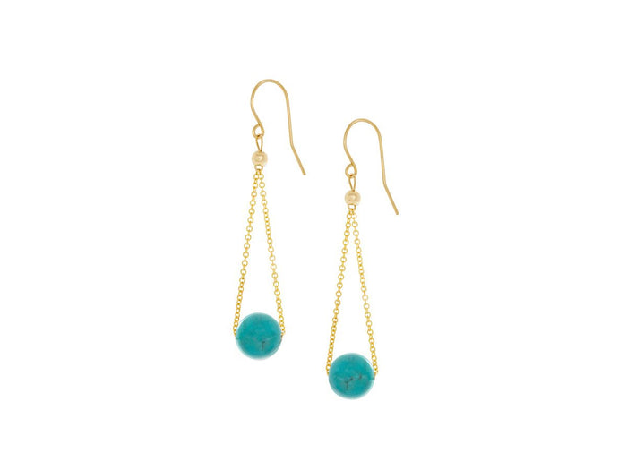 Chandelier Turquoise Long Dangle Earrings - Pamela Lauz Jewellery