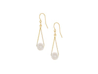 Chandelier White Pearl Short Dangle Earrings - Pamela Lauz Jewellery