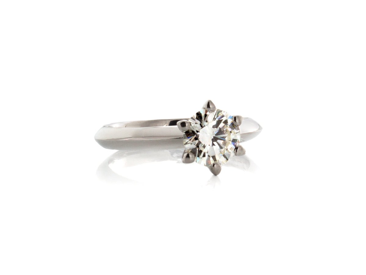 Classic Diamond Solitaire Platinum Engagement Ring - Pamela Lauz Jewellery