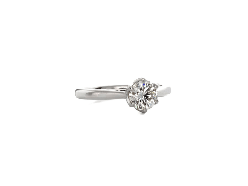 Classic Tulip Diamond Solitaire Engagement Ring - Pamela Lauz Jewellery
