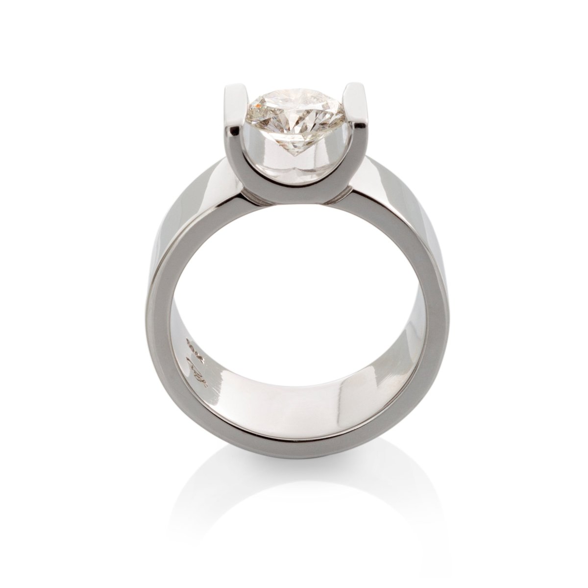 Crescent Interlocking Diamond Wedding Rings - Pamela Lauz Jewellery