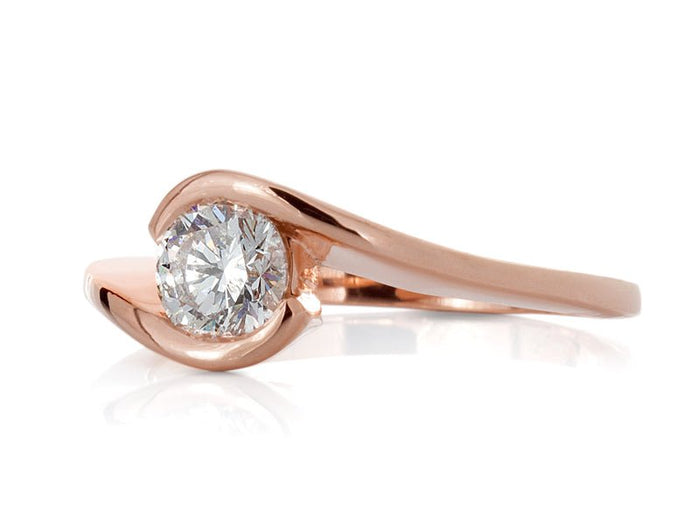 Crossover Diamond Engagement Ring - Pamela Lauz Jewellery