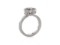 Diamond and Sapphire Scroll Ring - Pamela Lauz Jewellery