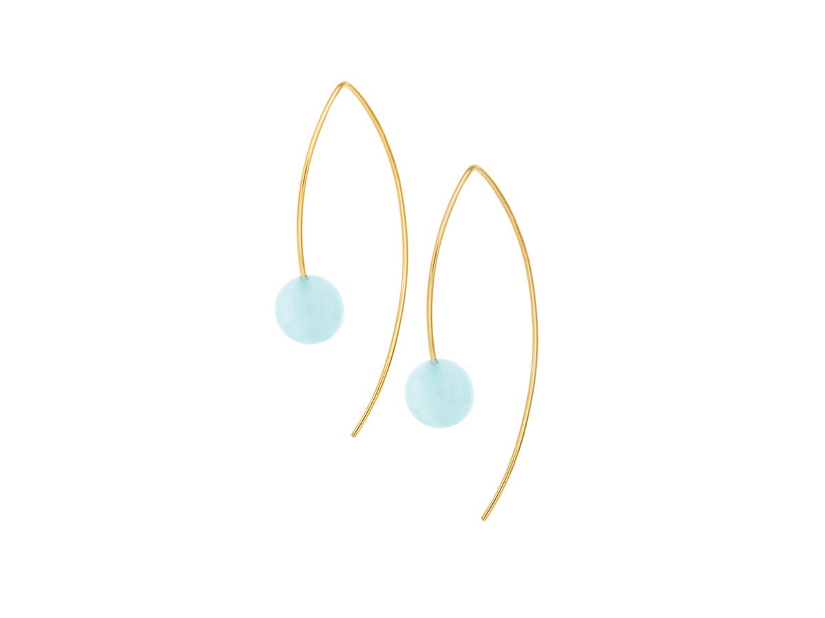 Element Aquamarine Drop Earrings - Pamela Lauz Jewellery