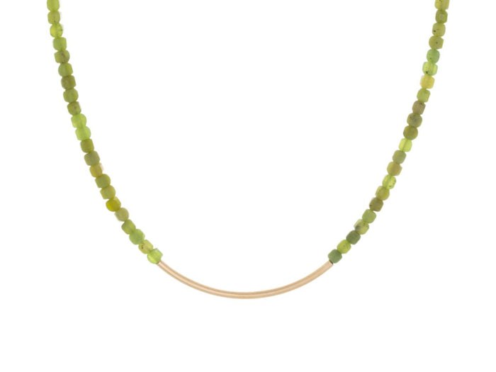Element BC Jade Arc Silver and Gold Necklace - Pamela Lauz Jewellery