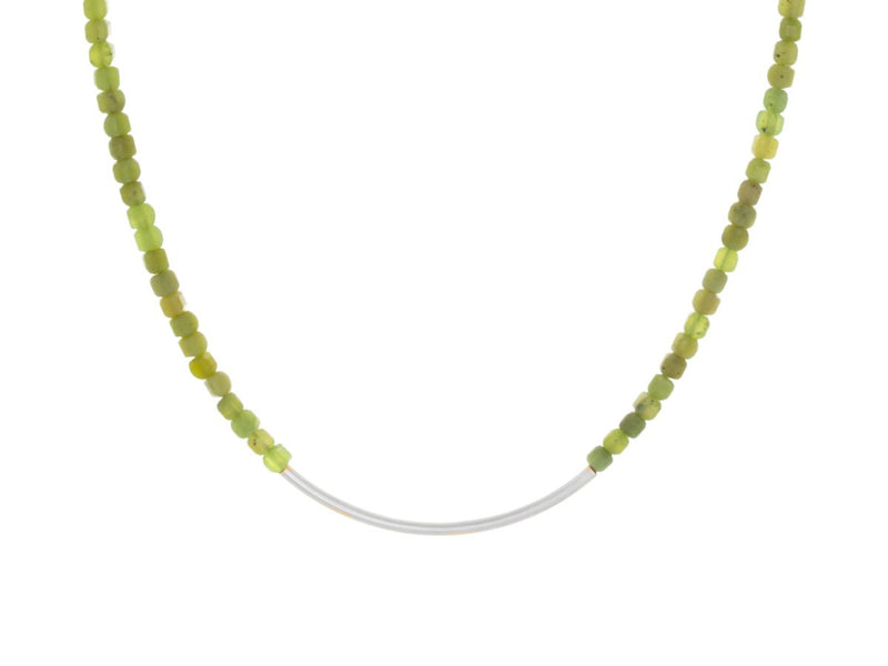 Element BC Jade Arc Silver and Gold Necklace - Pamela Lauz Jewellery