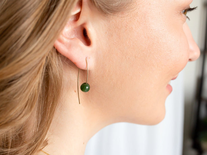 Element BC Jade Drop Earrings - Pamela Lauz Jewellery