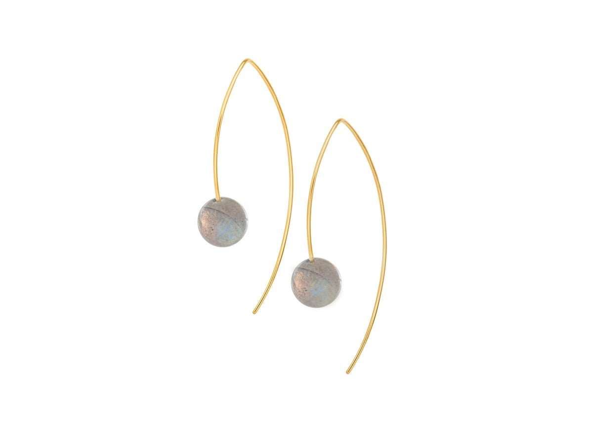 Element Labradorite Drop Earrings - Pamela Lauz Jewellery