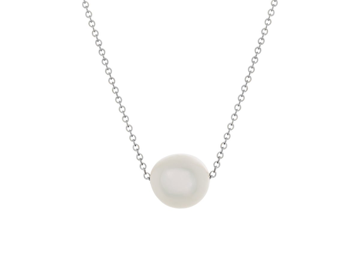 Element White Pearl Slide Necklace - Pamela Lauz Jewellery