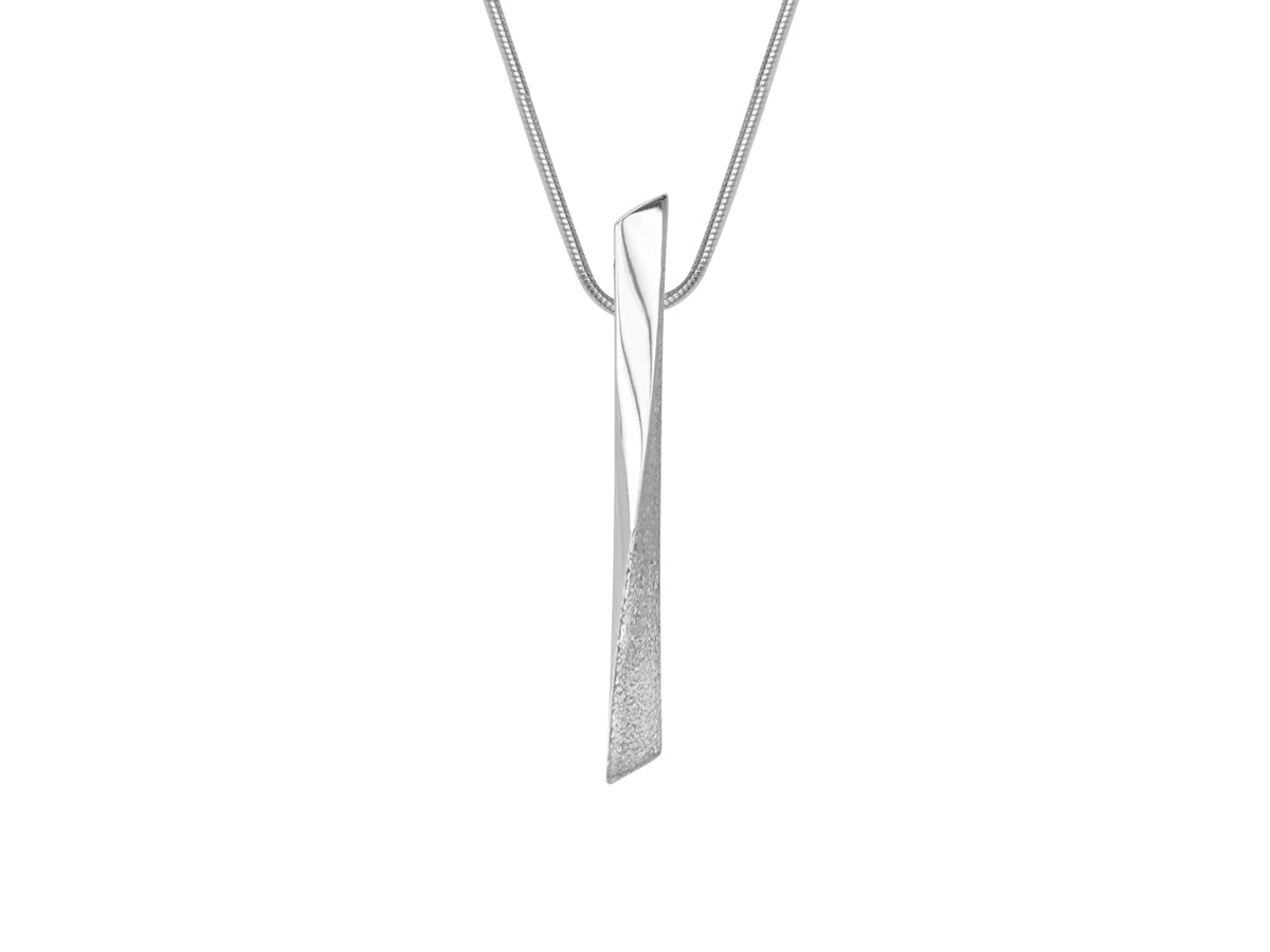 Grass Twist Bar Silver Necklace - Pamela Lauz Jewellery