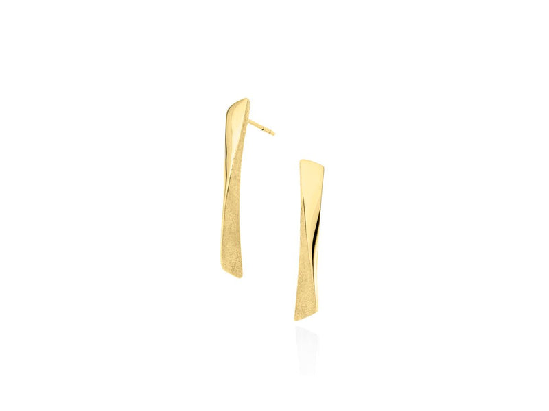 Grass Twist Bar Small Stud Earrings - Pamela Lauz Jewellery
