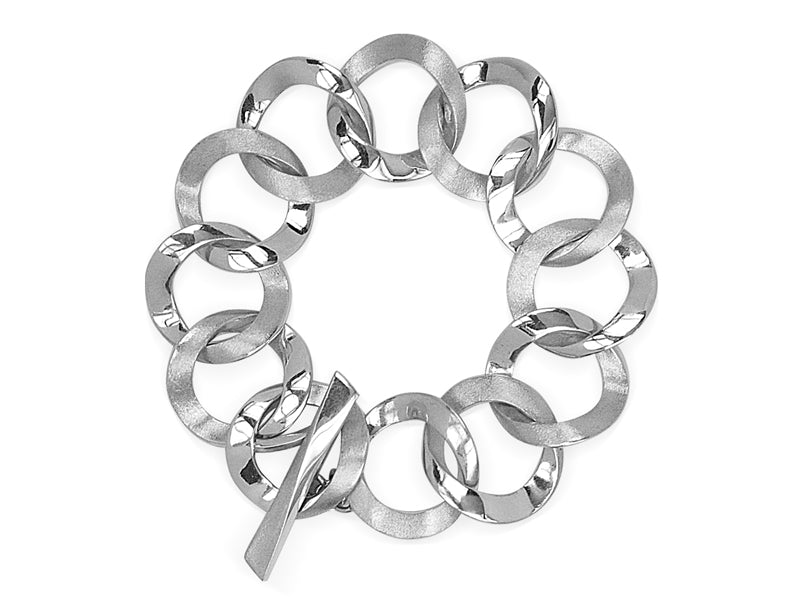 Infinity Circle Links Silver Bracelet - Pamela Lauz Jewellery