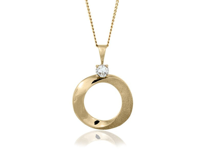 Infinity Diamond Gold Pendant - Pamela Lauz Jewellery