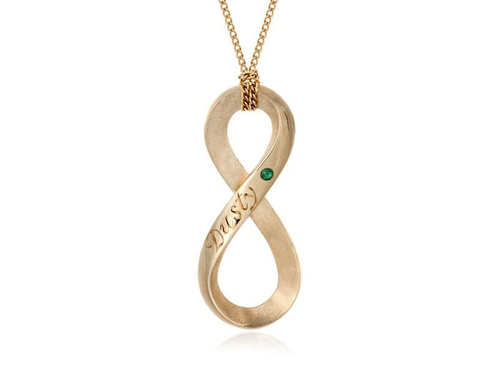 Infinity Emerald & Amethyst Pendant - Pamela Lauz Jewellery