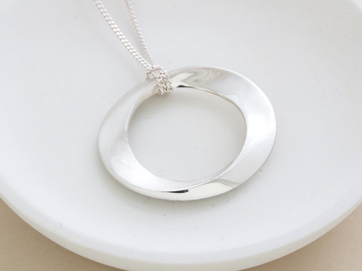 Infinity Grand Open Circle Scarf Ring & Necklace - Pamela Lauz Jewellery