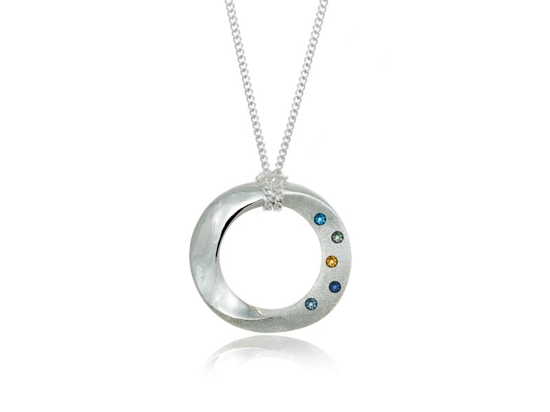 Infinity Open Circle Personalized Birthstone Necklace - Pamela Lauz Jewellery