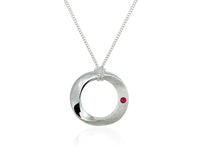 Infinity Open Circle Personalized Birthstone Necklace - Pamela Lauz Jewellery