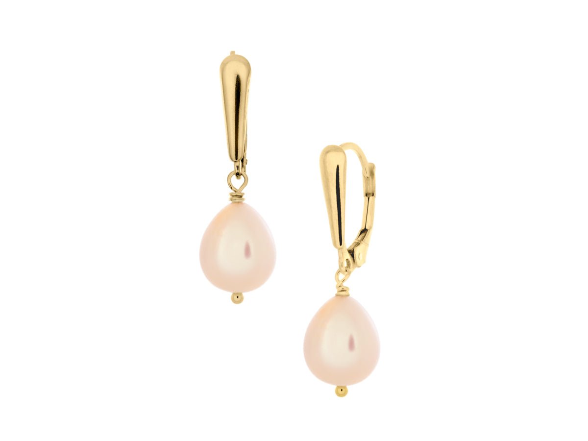 Infinity Pearl Gold Silver Drop Earrings - Pamela Lauz Jewellery