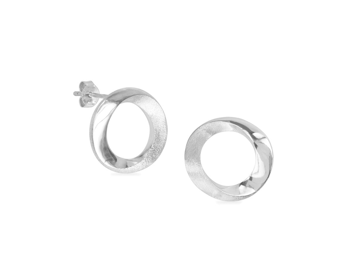 Infinity Small Open Circle Stud Earrings - Pamela Lauz Jewellery