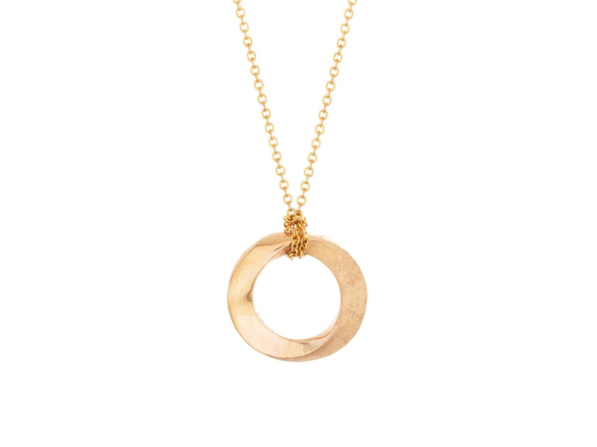 Infinity Tiny Open Circle Gold Pendant - Pamela Lauz Jewellery