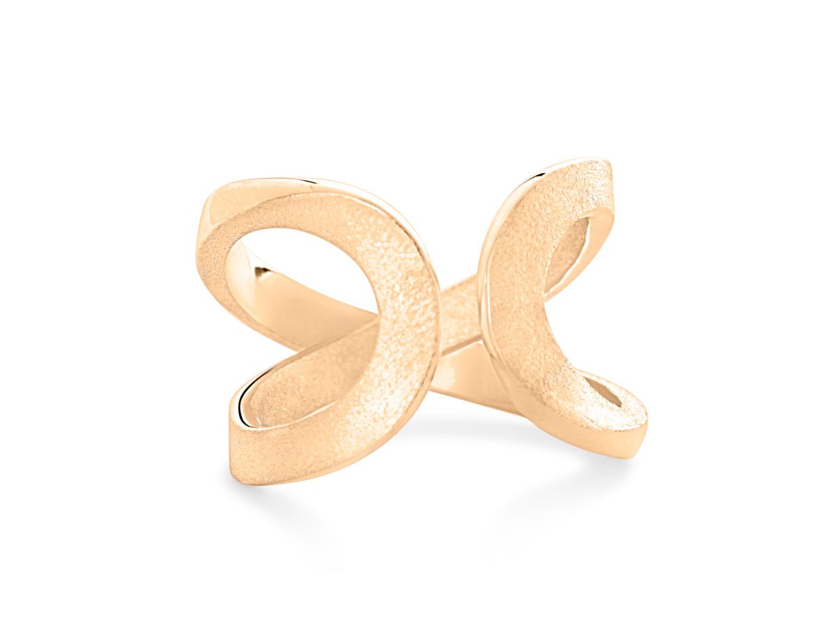 Infinity Twist Spinning Gold Ring - Pamela Lauz Jewellery
