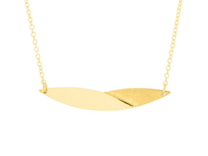 Kayak Horizontal Gold Silver Bar Necklace - Pamela Lauz Jewellery