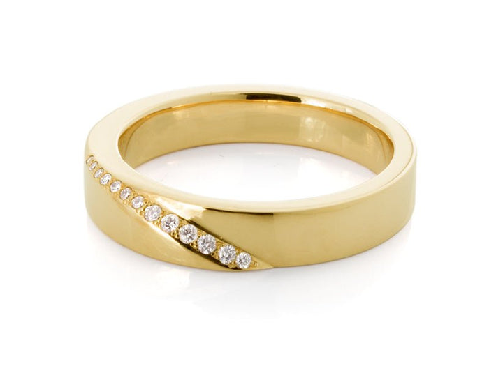 Kimono Gold Ring with Diamonds - Pamela Lauz Jewellery