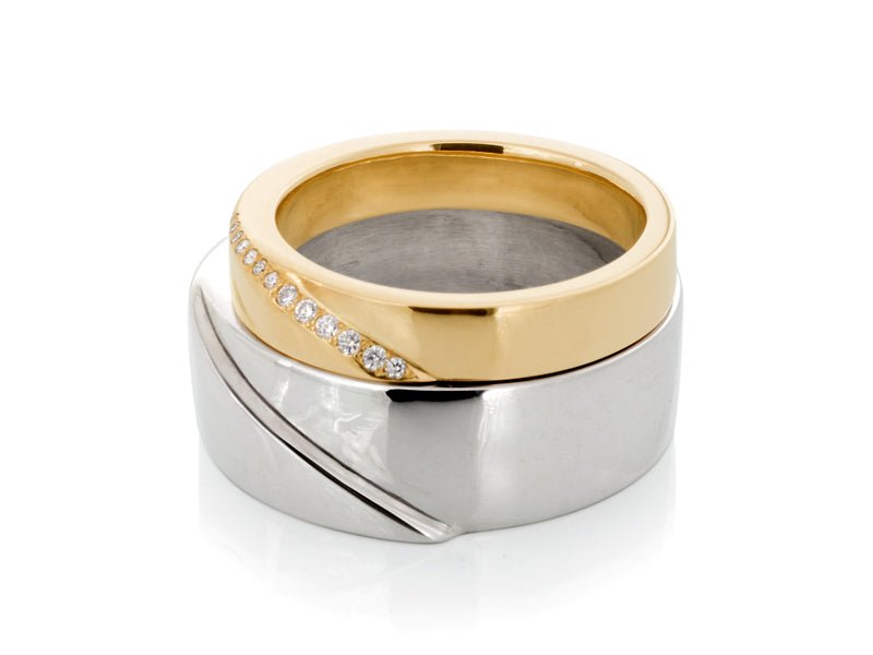 Kimono Gold Ring with Diamonds - Pamela Lauz Jewellery