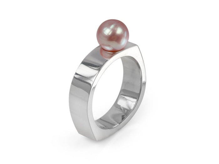 Kubo Pink Pearl Ring - Pamela Lauz Jewellery