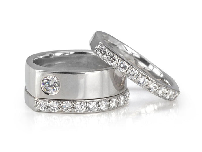 Kubo Wedding Rings - Pamela Lauz Jewellery