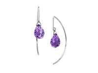 Lantern Amethyst Arc Dangle Earrings - Pamela Lauz Jewellery
