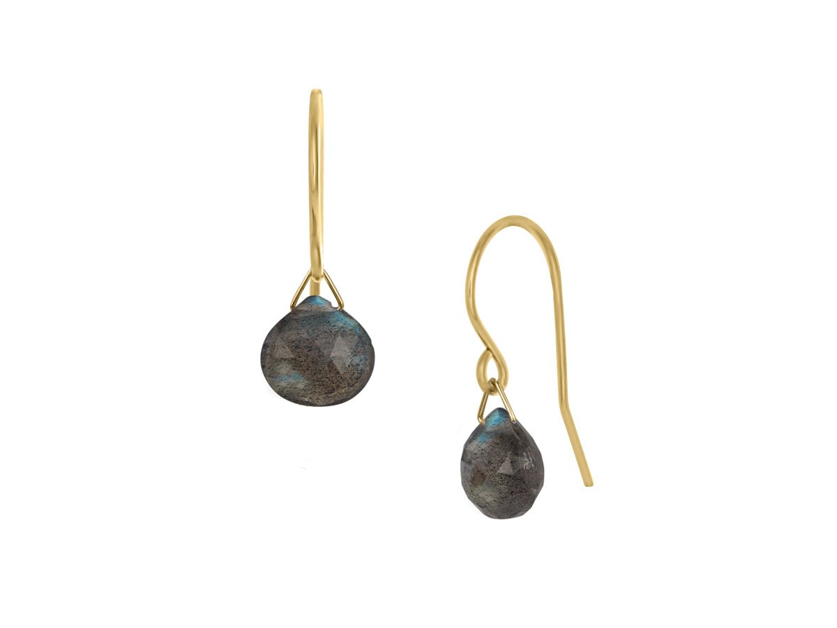 Lantern Labradorite Hook Dangle Earrings - Pamela Lauz Jewellery