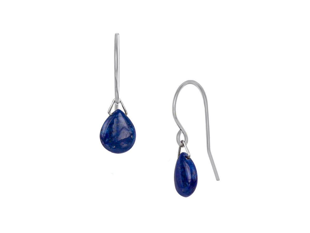 Lantern Lapis Lazuli Hook Dangle Earrings - Pamela Lauz Jewellery